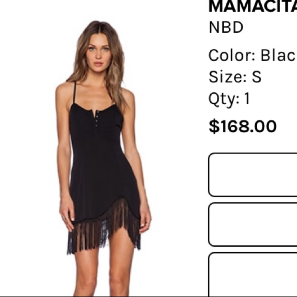 NBD fringe mini dress
